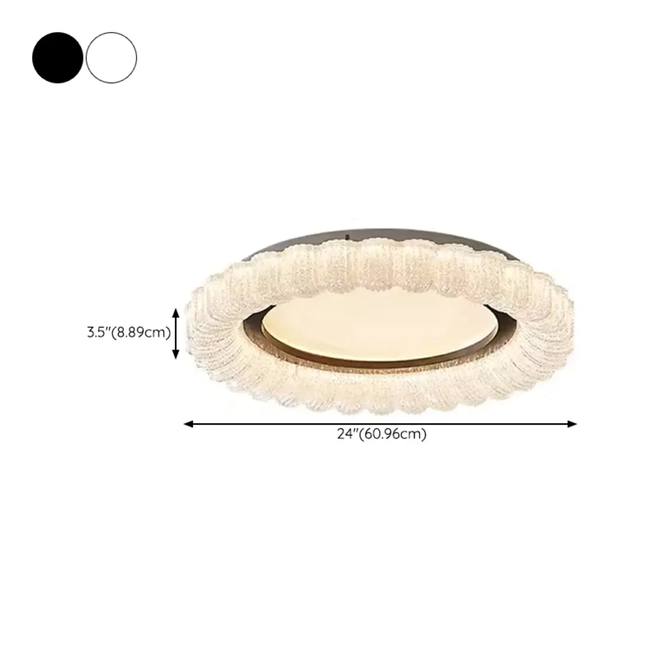 Plafonnier LED circulaire encastré à intensité variable pour salon