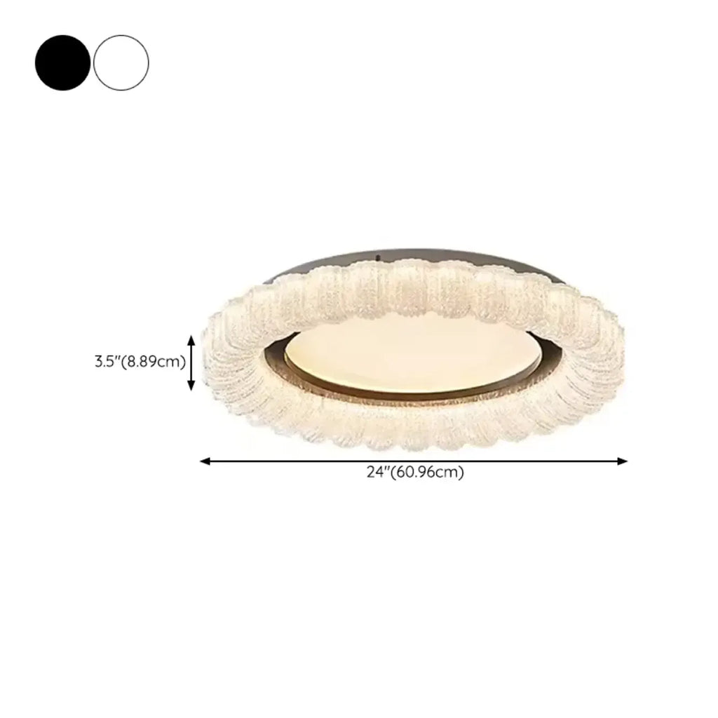 Plafonnier LED circulaire encastré à intensité variable pour salon