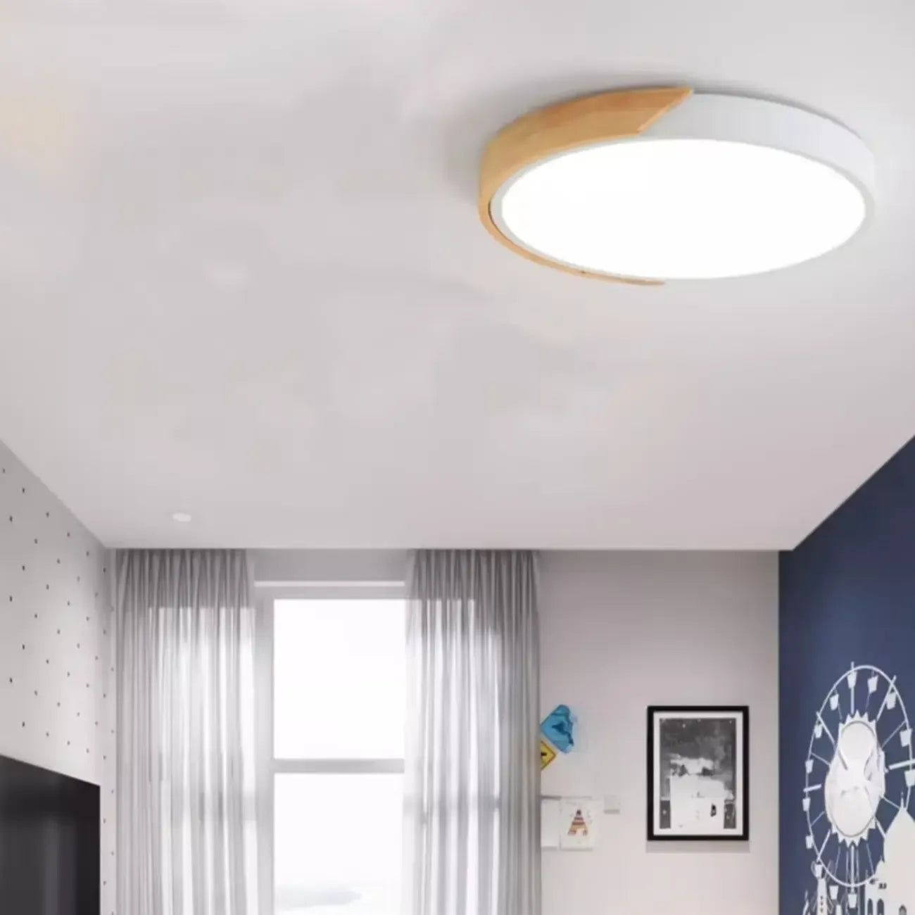 2 plafoniere circolari moderne a filo per uso residenziale