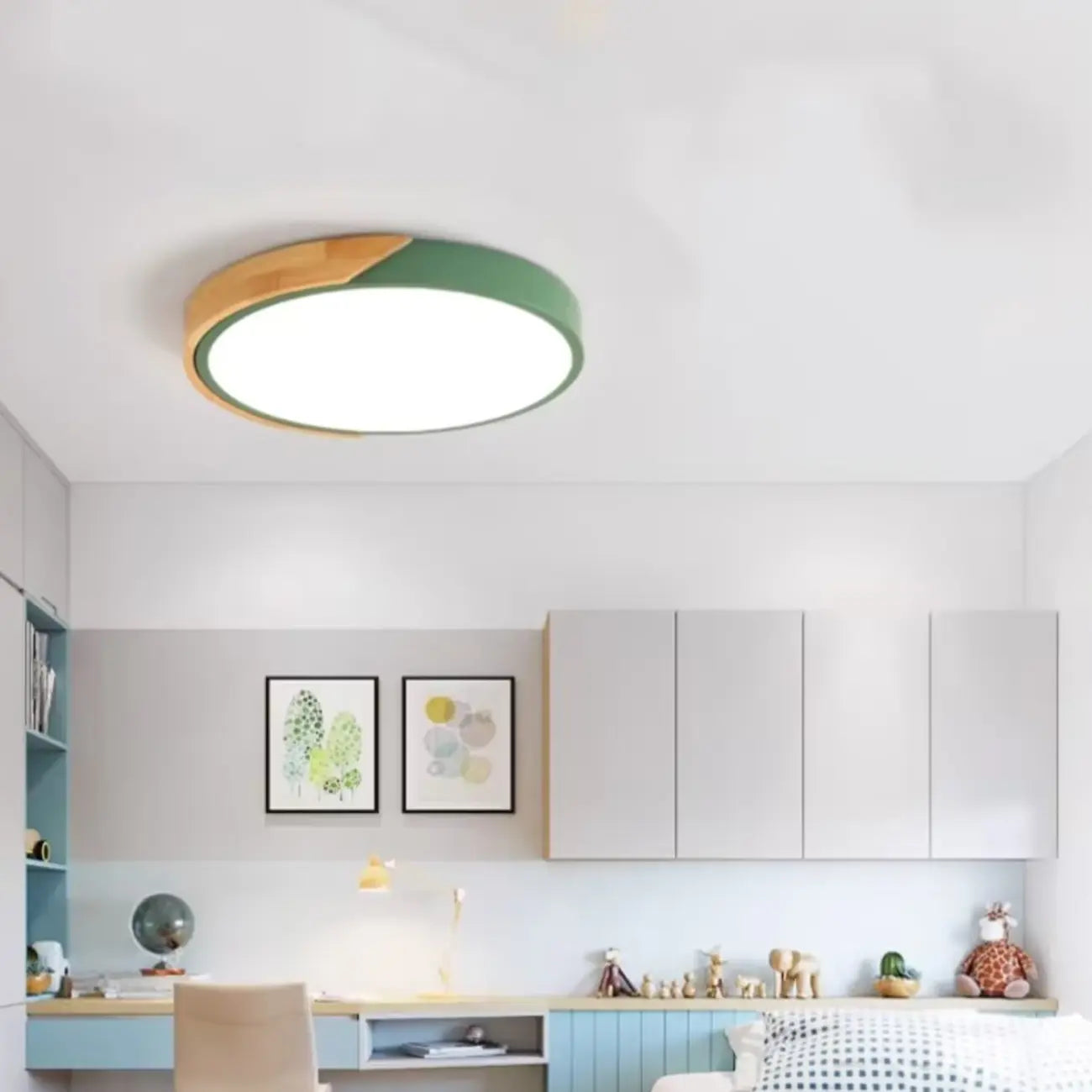 2 plafoniere circolari moderne a filo per uso residenziale