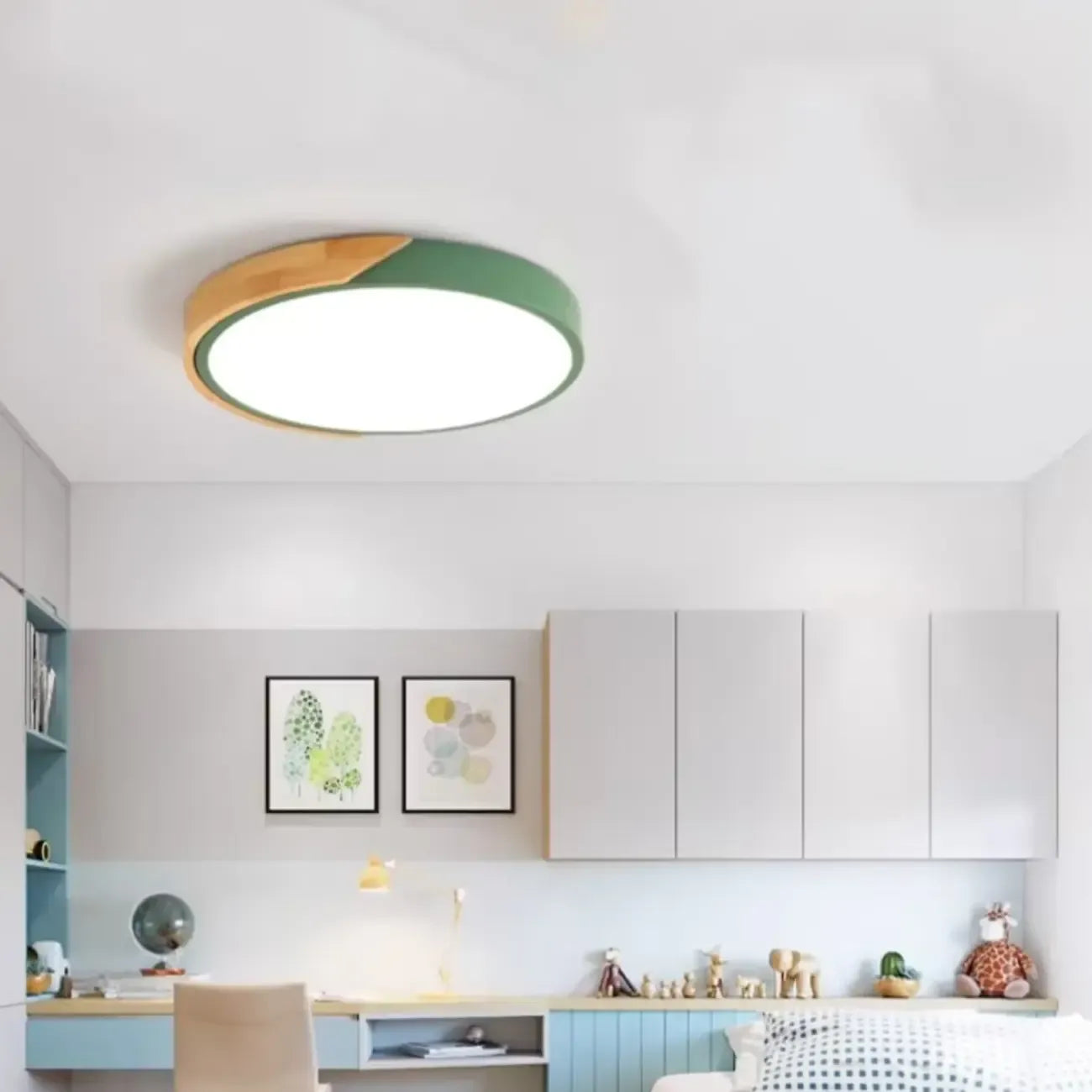 2 plafoniere circolari moderne a filo per uso residenziale