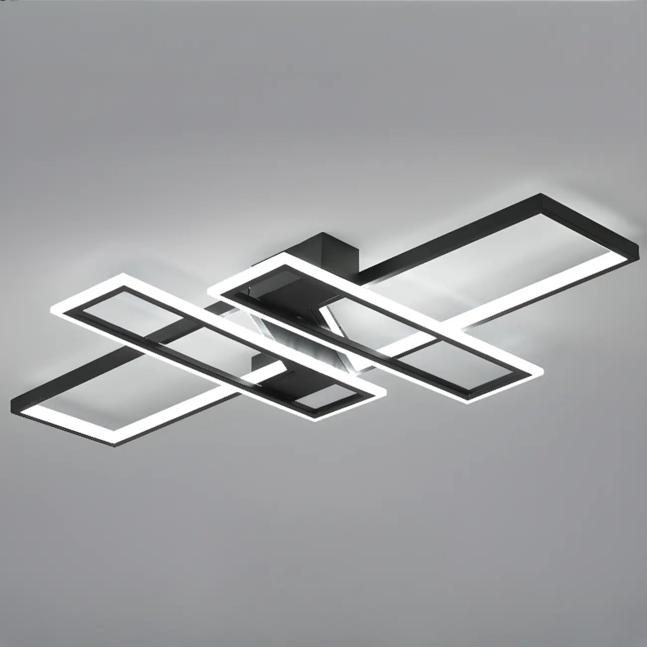 Plafoniera moderna a LED semi-incasso a 4 luci per soggiorno