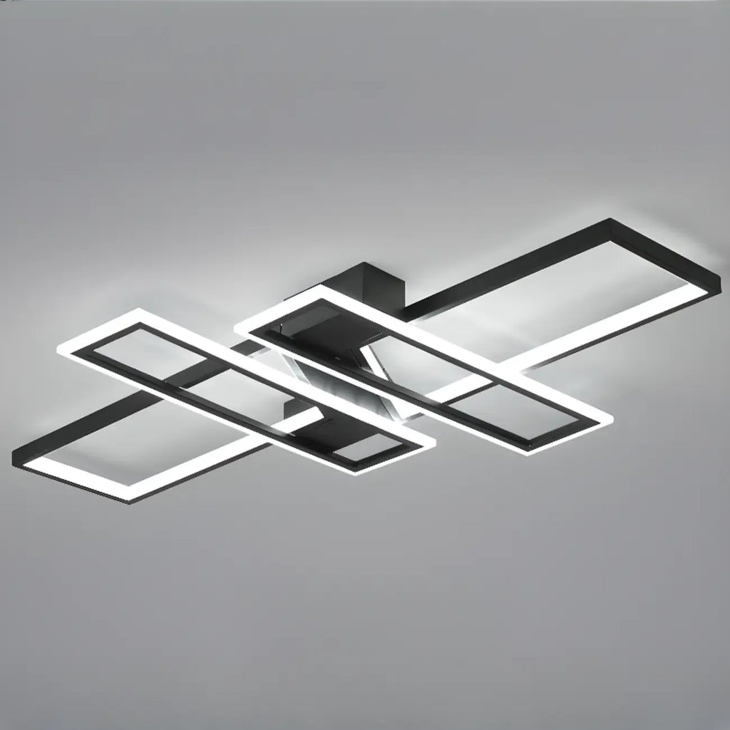 Plafoniera moderna a LED semi-incasso a 4 luci per soggiorno