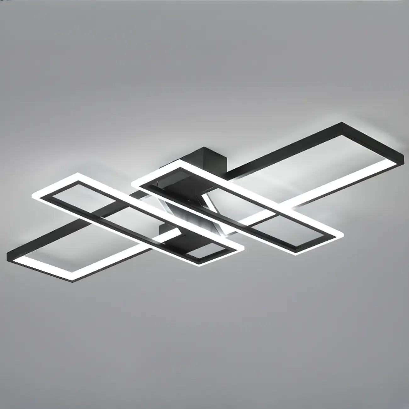 Plafoniera moderna a LED semi-incasso a 4 luci per soggiorno