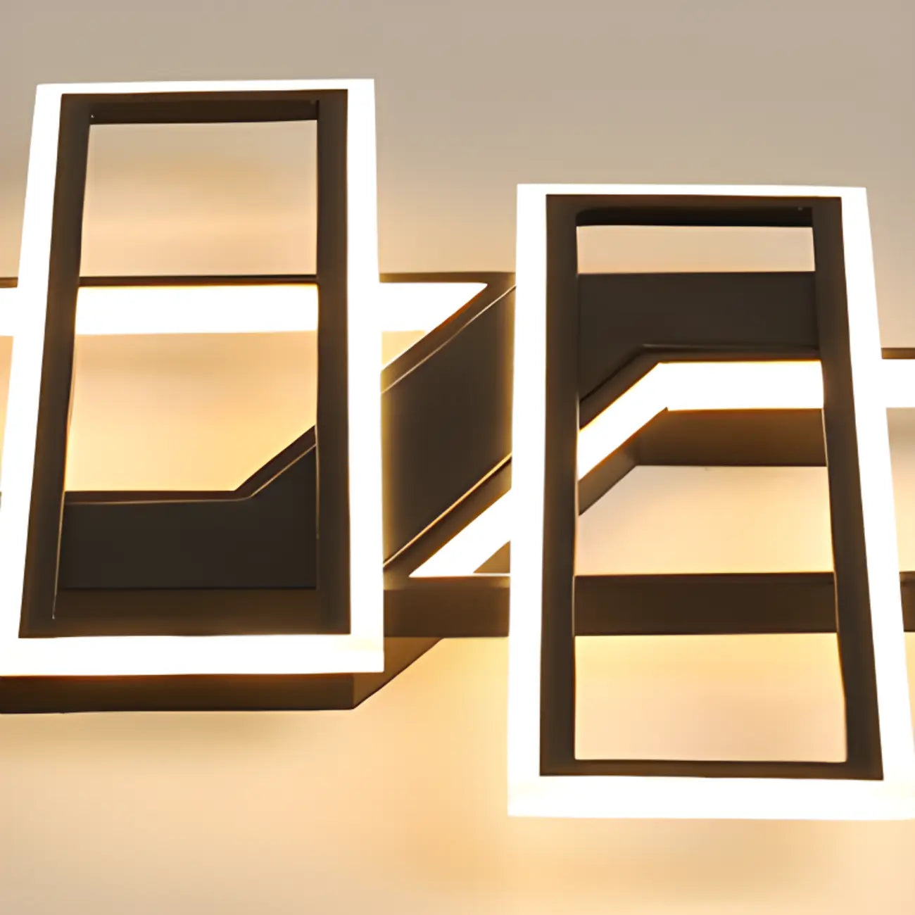 Plafoniera moderna a LED semi-incasso a 4 luci per soggiorno
