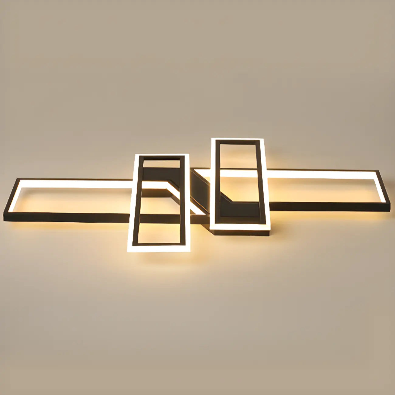 Plafoniera moderna a LED semi-incasso a 4 luci per soggiorno