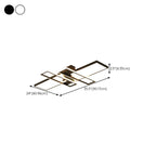 Plafoniera moderna a LED semi-incasso a 4 luci per soggiorno