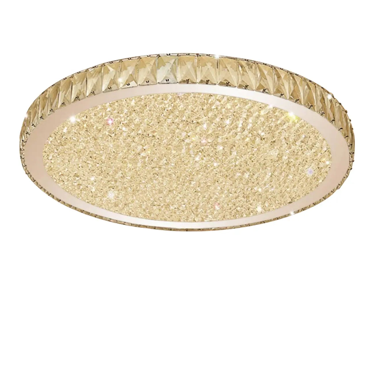 Plafonnier circulaire en cristal de luxe pour salon