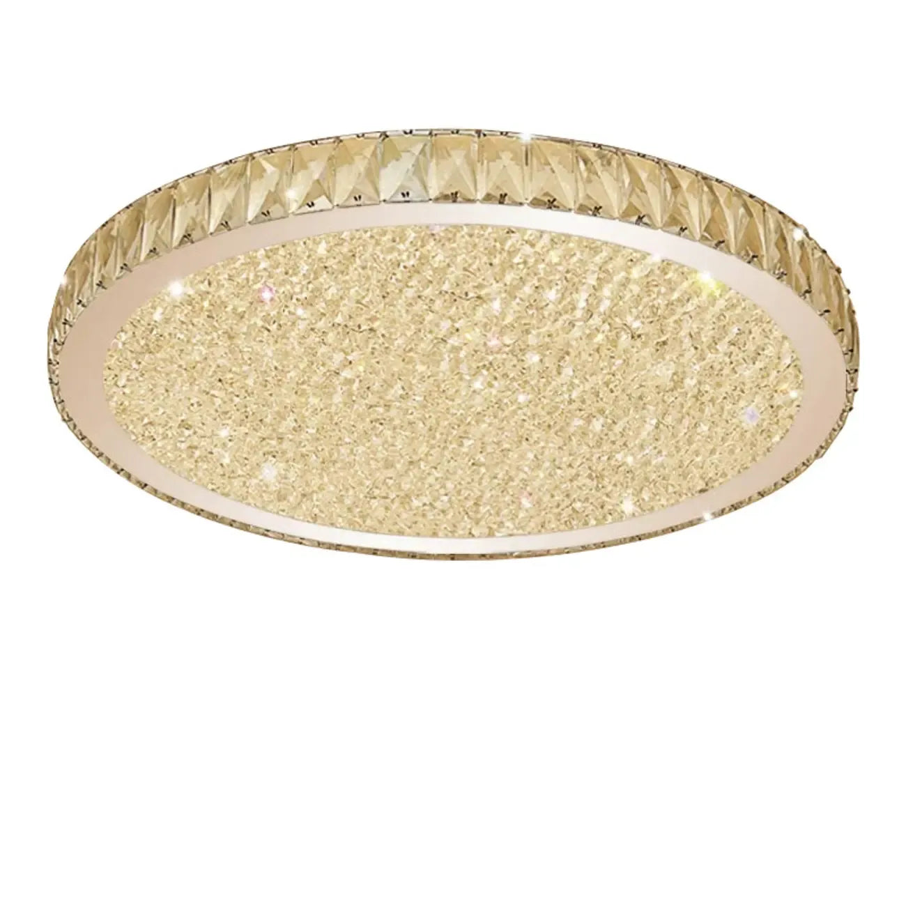 Plafonnier circulaire en cristal de luxe pour salon