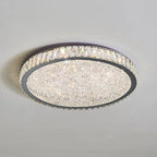 Plafonnier circulaire en cristal de luxe pour salon