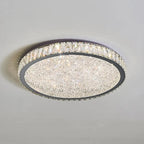 Plafonnier circulaire en cristal de luxe pour salon