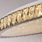 Plafonnier circulaire en cristal de luxe pour salon