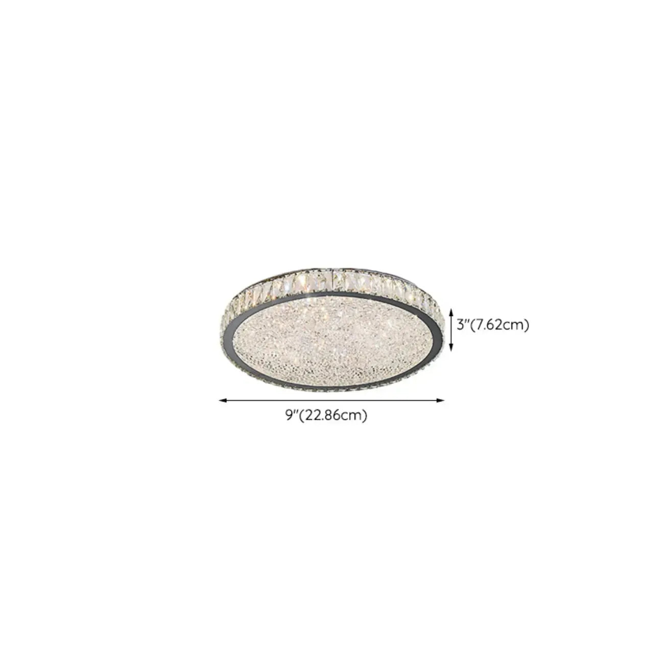 Plafonnier circulaire en cristal de luxe pour salon