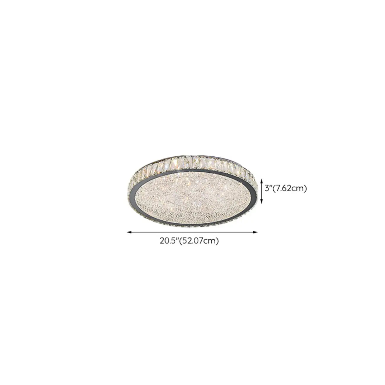 Plafonnier circulaire en cristal de luxe pour salon