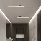 Plafoniera semi-incasso lineare a LED a 2 luci per soggiorno