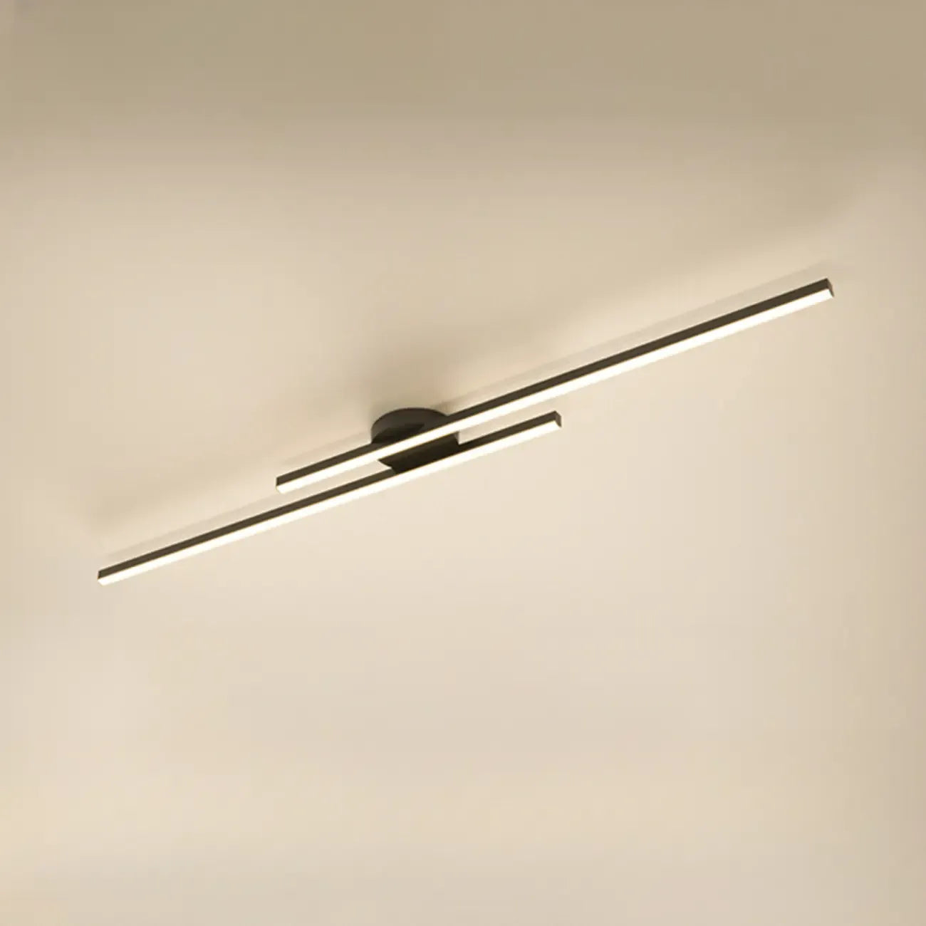 Plafoniera semi-incasso lineare a LED a 2 luci per soggiorno