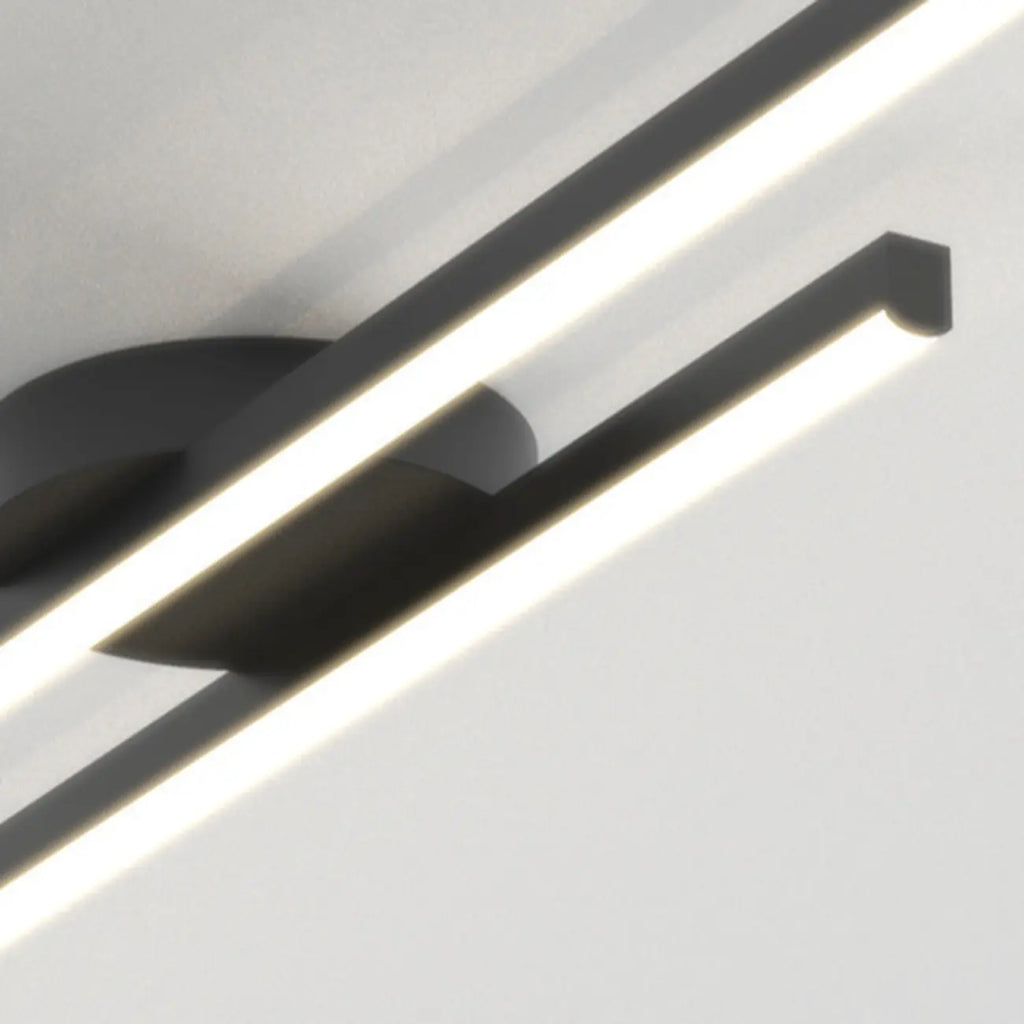 Plafoniera semi-incasso lineare a LED a 2 luci per soggiorno