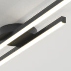 Plafoniera semi-incasso lineare a LED a 2 luci per soggiorno