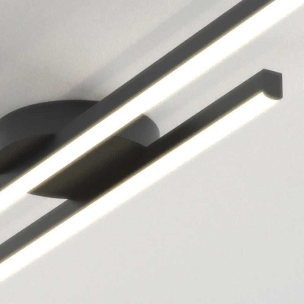 Plafoniera semi-incasso lineare a LED a 2 luci per soggiorno