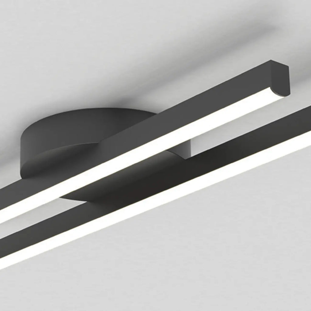 Plafoniera semi-incasso lineare a LED a 2 luci per soggiorno