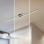 Plafoniera semi-incasso lineare a LED a 2 luci per soggiorno