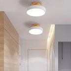 Plafonnier semi-encastré à LED en forme de tambour pour salon
