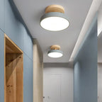 Plafonnier semi-encastré à LED en forme de tambour pour salon