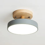 Plafonnier semi-encastré à LED en forme de tambour pour salon