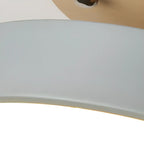 Plafonnier semi-encastré à LED en forme de tambour pour salon