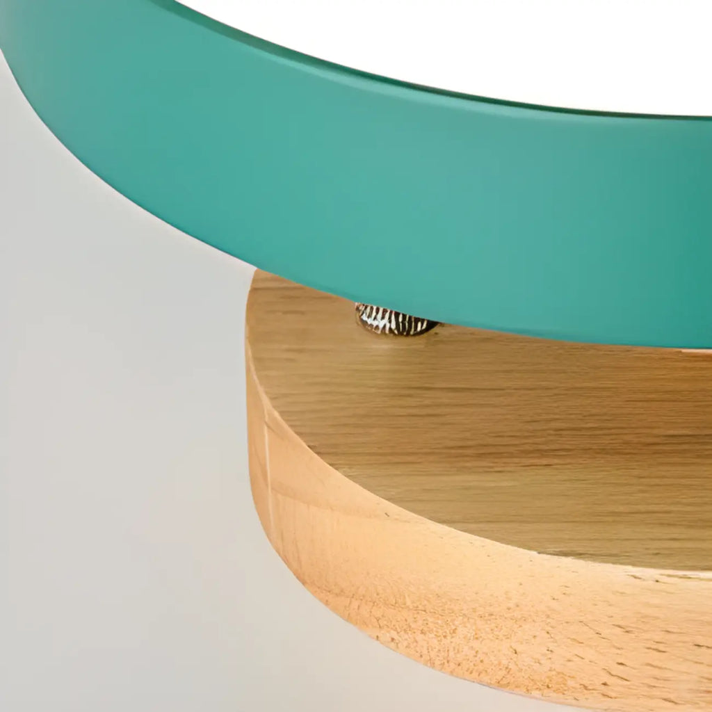 Plafonnier semi-encastré à LED en forme de tambour pour salon