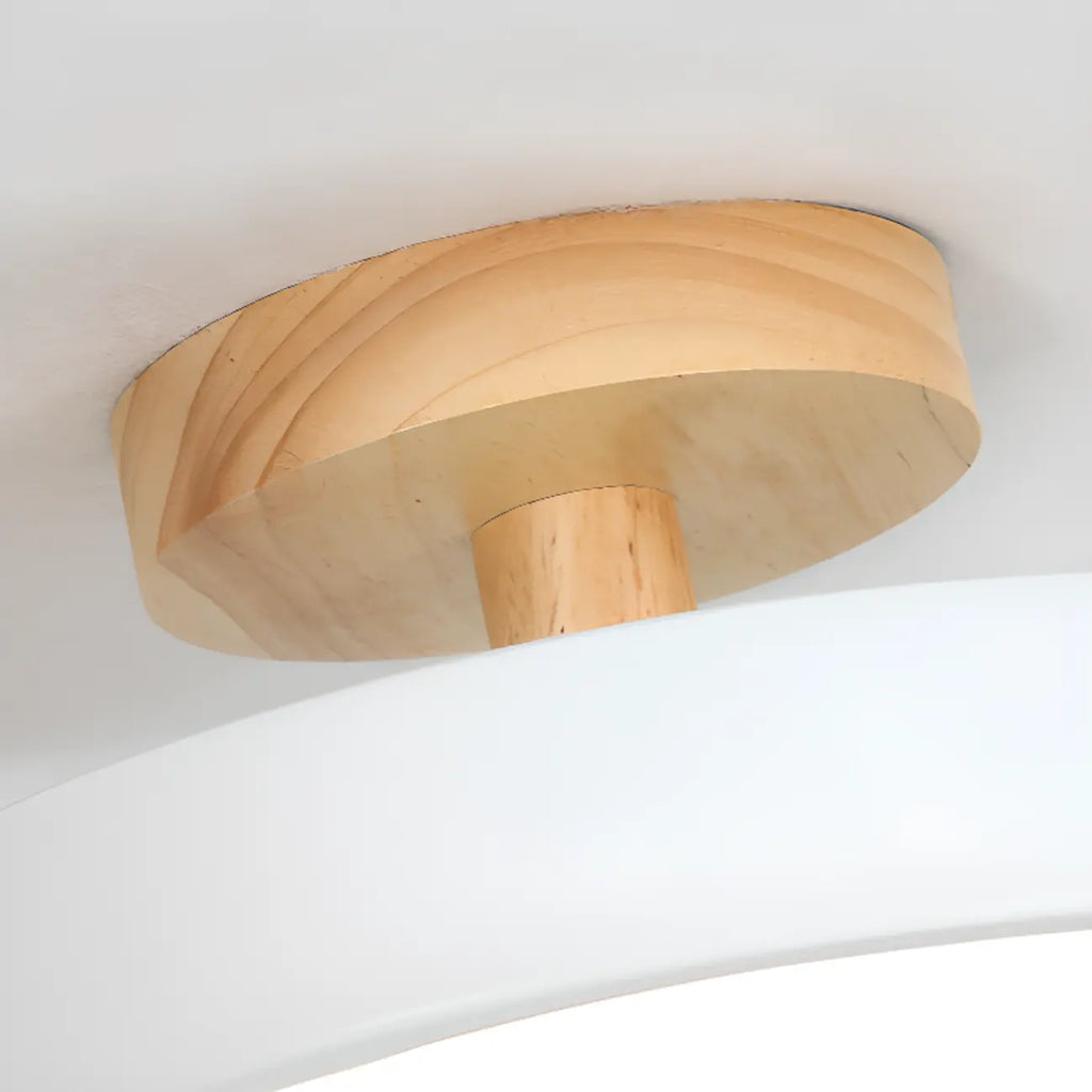 Plafonnier semi-encastré à LED en forme de tambour pour salon