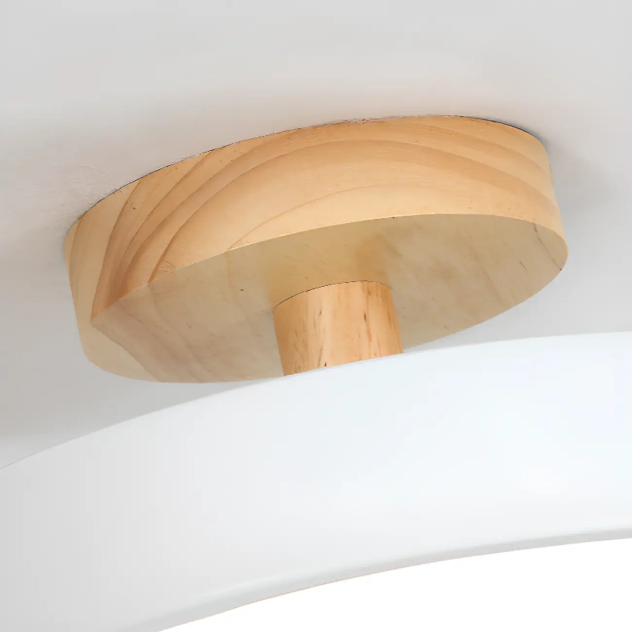 Plafonnier semi-encastré à LED en forme de tambour pour salon