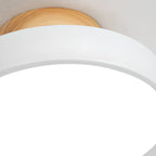 Plafonnier semi-encastré à LED en forme de tambour pour salon