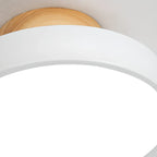 Plafonnier semi-encastré à LED en forme de tambour pour salon