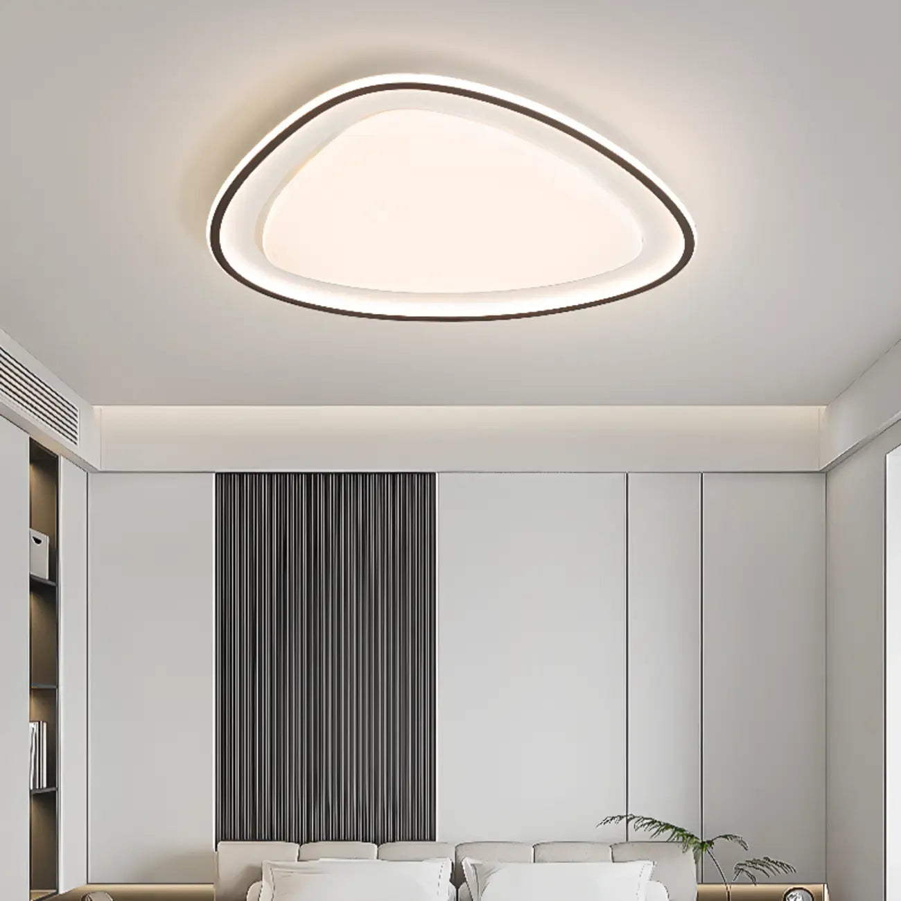 Plafonnier encastré moderne noir et blanc avec variateur à 3 niveaux