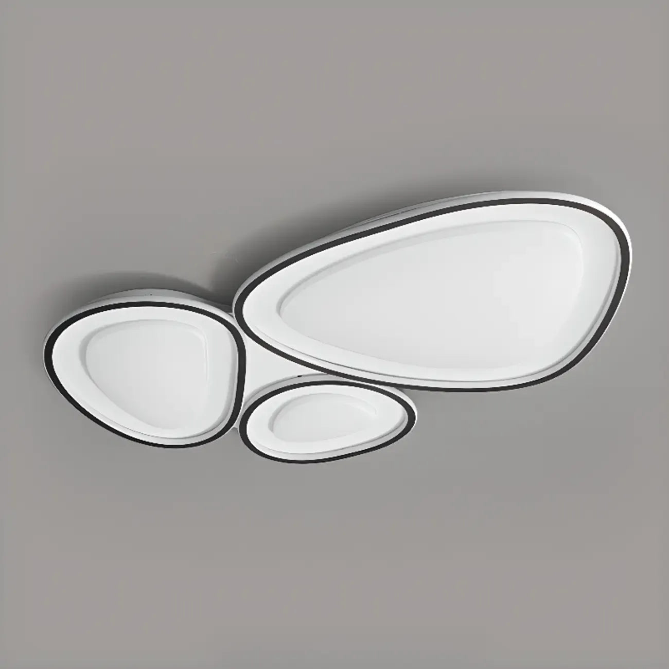 Plafonnier encastré moderne noir et blanc avec variateur à 3 niveaux