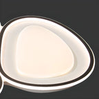 Plafonnier encastré moderne noir et blanc avec variateur à 3 niveaux