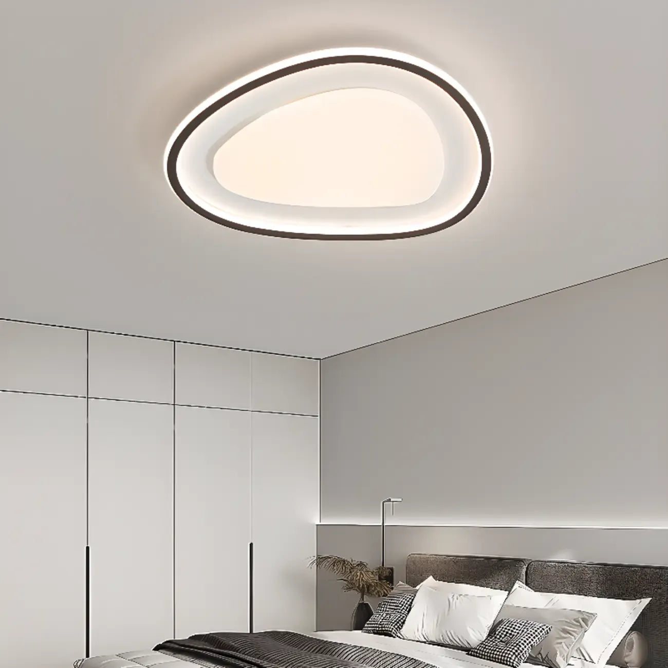 Plafonnier encastré moderne noir et blanc avec variateur à 3 niveaux