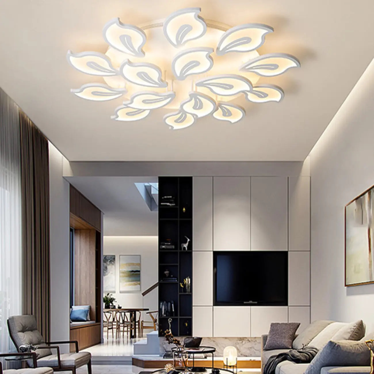 Plafonnier LED élégant encastré pour usage intérieur
