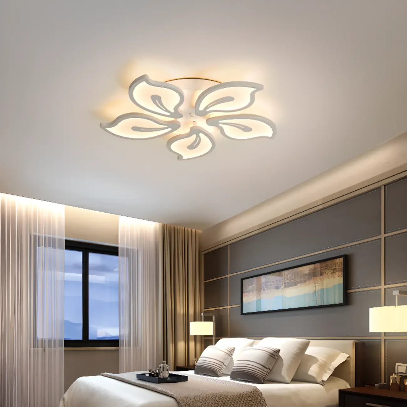 Plafonnier LED élégant encastré pour usage intérieur