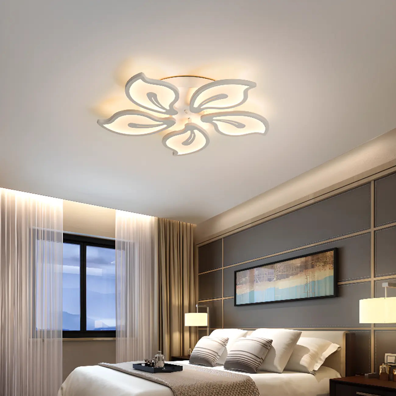 Plafonnier LED élégant encastré pour usage intérieur