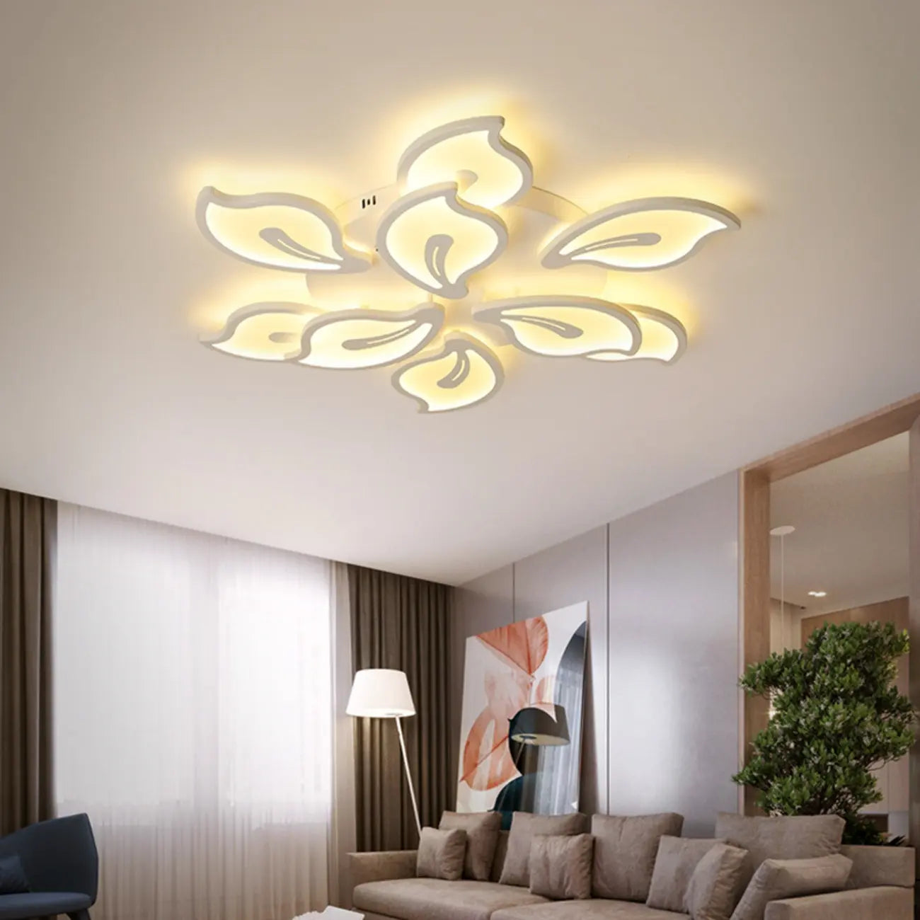 Plafonnier LED élégant encastré pour usage intérieur