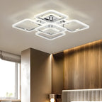 Plafonnier semi-encastré carré moderne à LED pour salon