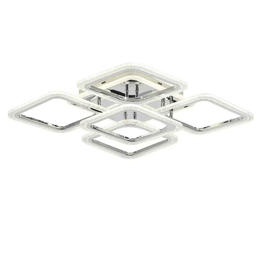 Plafonnier semi-encastré carré moderne à LED pour salon