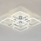 Plafonnier semi-encastré carré moderne à LED pour salon