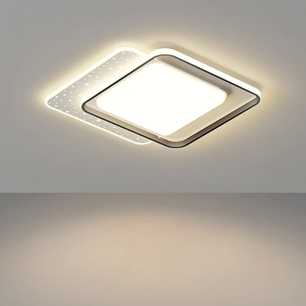 Plafonnier encastré moderne à 3 lumières en acrylique pour usage résidentiel