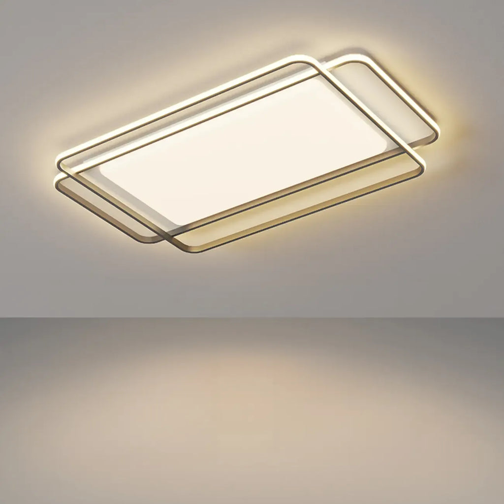 Plafonnier encastré moderne à 3 lumières en acrylique pour usage résidentiel