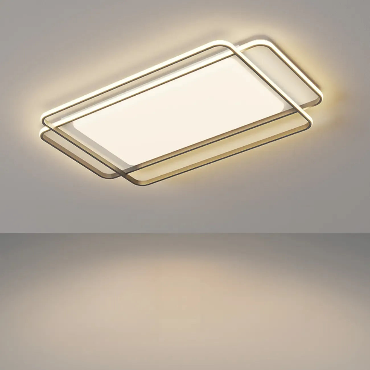 Plafonnier encastré moderne à 3 lumières en acrylique pour usage résidentiel