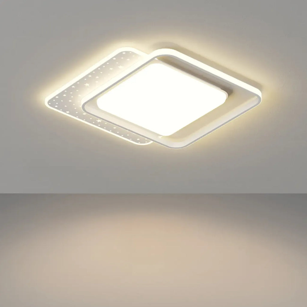 Plafonnier encastré moderne à 3 lumières en acrylique pour usage résidentiel