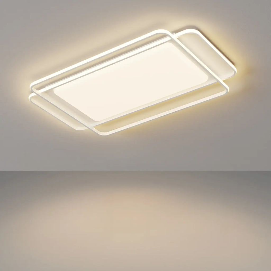 Plafonnier encastré moderne à 3 lumières en acrylique pour usage résidentiel